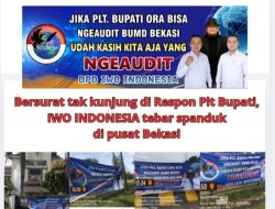 Bersurat Tak Kunjung Direspons Plt Bupati Bekasi, IWO INDONESIA Tebar Spanduk di Pusat Bekasi