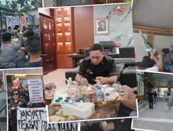 Ironi di Balik Gerbang Pemda Bekasi: Mahasiswa Adu Jotos dengan Petugas, Plt Bupati Lagi Asyik Makan Siang Bersama di Dalam Ruangan