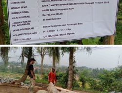 Warga Ngamuk Dilokasi Proyek Pelaksanaan TPT Dinas Perkim di Desa Depok Gunakan Material Berkualitas Buruk